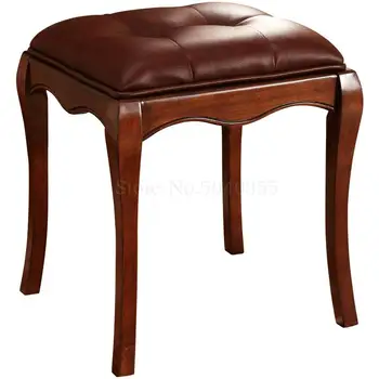 

European furniture dressing stool makeup solid wood shoes bench American guzheng bench piano stool