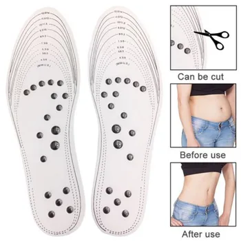

2019 Hot New Unisex Feet Massage Insoles Magnetic Weight Loss Acupressure Slimming Insoles Foot Care Shoe Gel Inserts Insoles