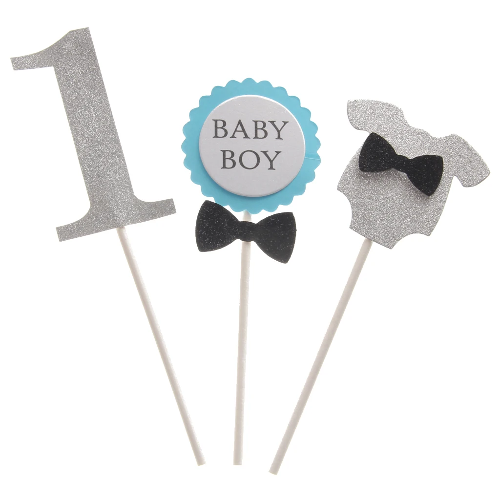 BABY BOY/BABY GIRL Clothing Dress Design Cake Topper for 1st Birthday Party