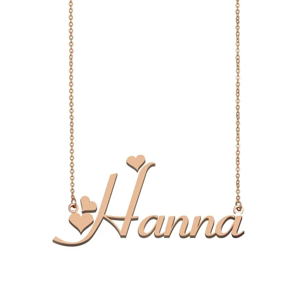 Hanna Name Necklace , Custom Name 