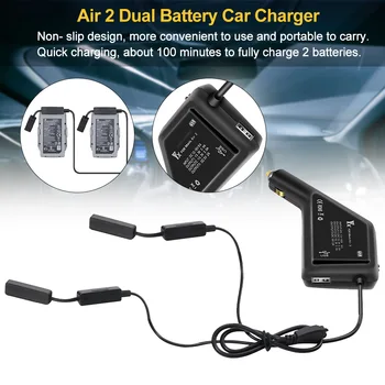 

USB Port Quick Charging Portable Dual Battery Car Charger Lightweight Travel Practical Multifunction For Mavic Air 2