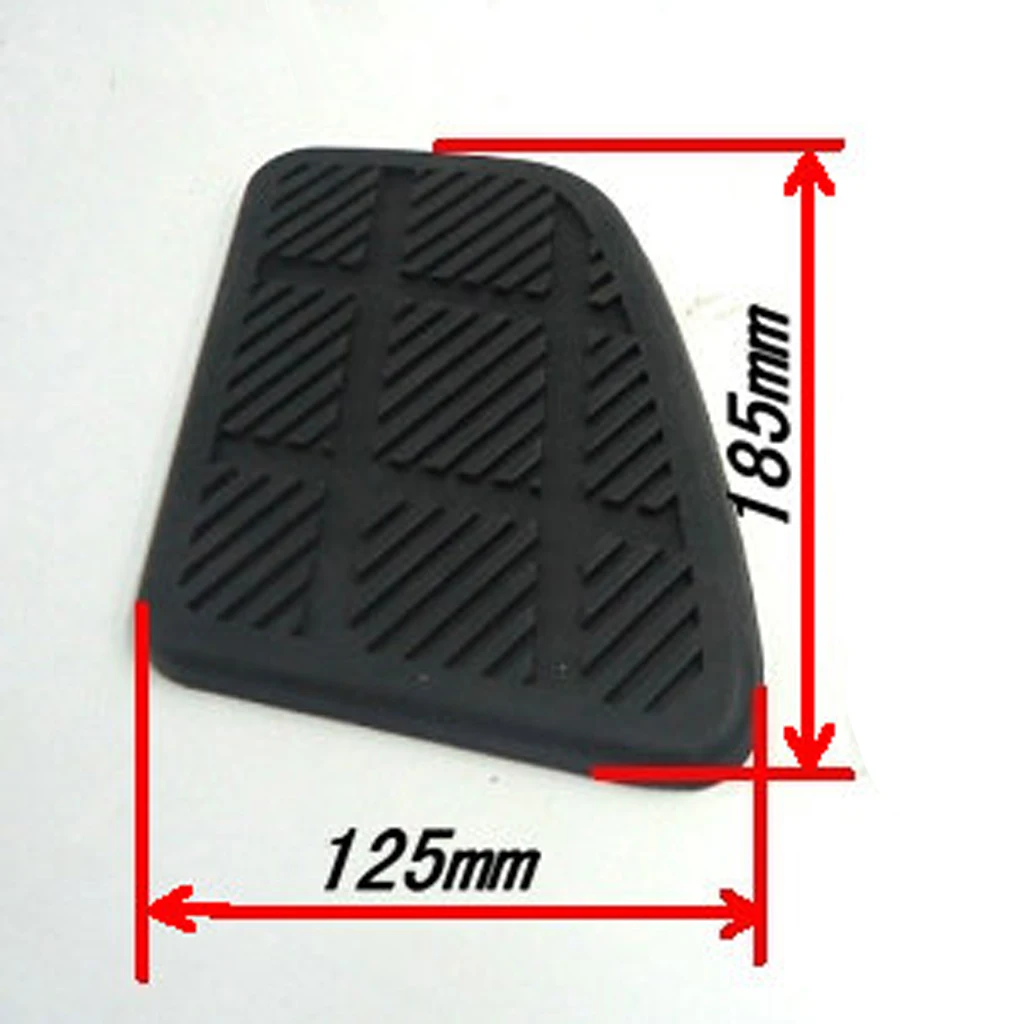 1 Pair Universal Motorcycle Rubber Gas Oil Tank Traction Pads Side Anti-Slip Knee Grips Decals Protector - Black