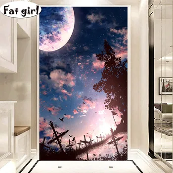 

5d diy diamond embroidery Landscape Starry Sky Moon diamond painting cross stitch Diamond mosaic Home Decor Handmade rhinestones