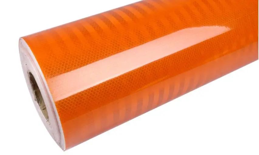 Orange 122 см* 45,7 м ПЭТ высокопрочная микропризма супер Промышленное Качество EGP отражатель пленка двойной цвет класс II отражательная пленка - Цвет: Orange