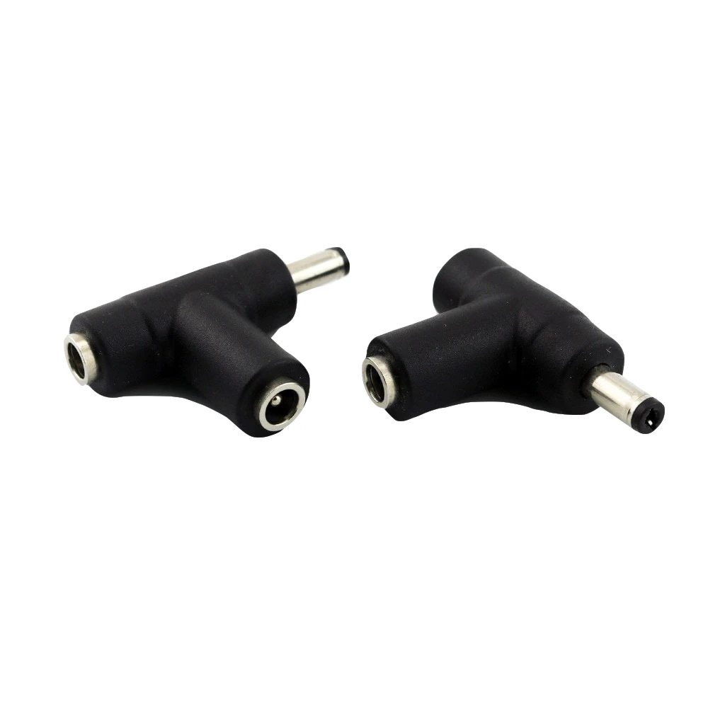 20 шт. CCTV DC power 5,5x2,1 мм штекер для двойной гнездо типа T переходник с удлинителем адаптер Черный