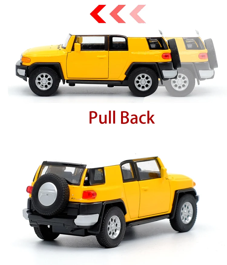 WELLY 1:36 FJ CRUISER внедорожный автомобиль литая под давлением модель автомобиля игрушка с выдвижной спинкой для детей подарки коллекция игрушек