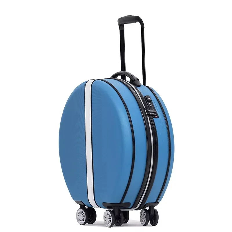 Vnelstyle, Женский Дорожный чемодан, 18 дюймов, Спиннер, для переноски, для мужчин, Круглый, для багажа, для каюты, для девушек, для путешествий, для багажа, сумка на колесиках - Цвет: Blue