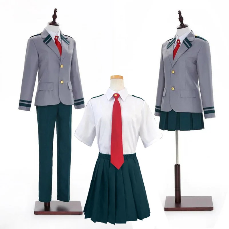 Boku no Hero academic My летняя и зимняя Униформа Midoriya Izuku Bakugou Katsuki Ochaco Uraraka карнавальный