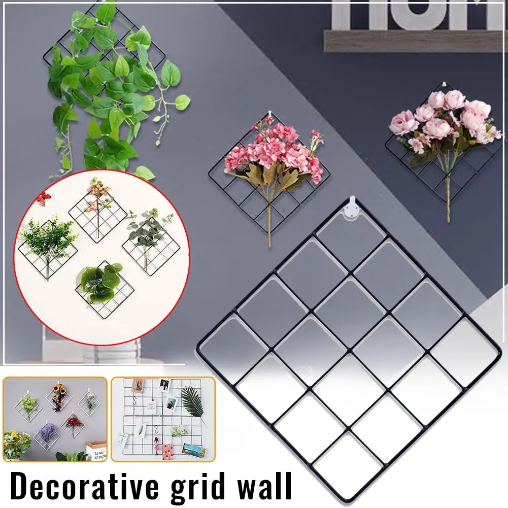 Сетка настенная Скандинавская Минималистичная сетка для украшения стен органайзер для украшений фоторамка для хранения фотографий металлическая рамка