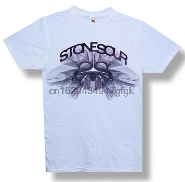Легкая белая футболка Stonesour | Мужская одежда