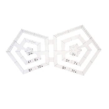 

Patchwork Template Double Pengaton Quilting Ruler Twin Ruler Acrylic Transparent DIY Sewing Tool Accessory
