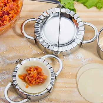 

Pastry Tools Easy Dumpling Mould Stainless Steel Dumpling Maker Wraper Kitchen Tool Lazy Jiaozi Maker 2020