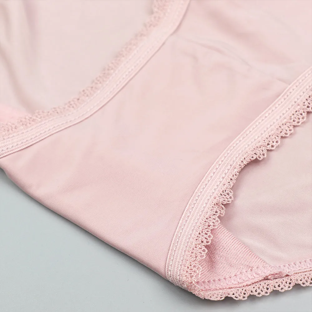 Модные сексуальные женские трусы ледяные шелковые бикини бесшовные однотонные