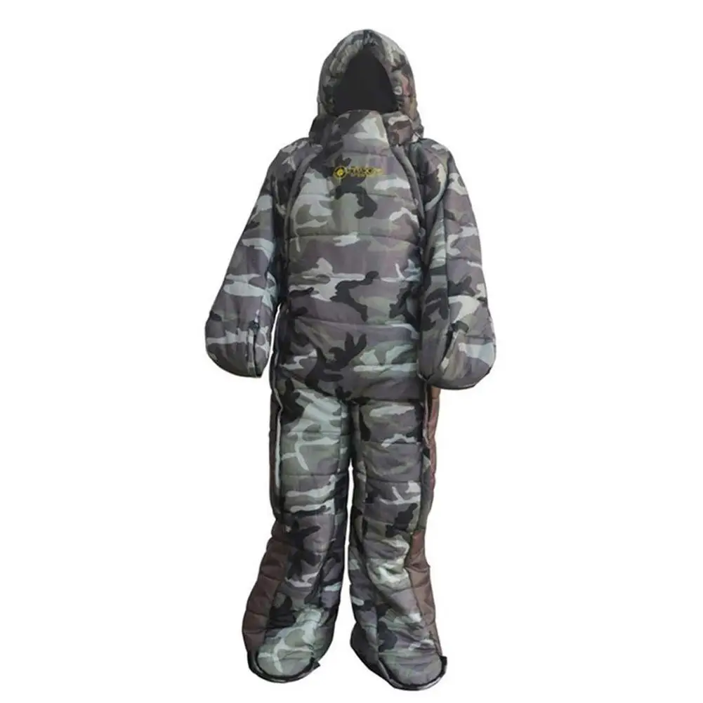 Billige Erwachsene Schlafsack mit Ärmeln Schlafsack mit Füße Beine Arme Outdoor Camping Sleeping Zubehör