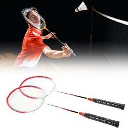 2 Pieces of Durable Aluminum Alloy Badminton Racket Fitness Ball Training Racket Accessories