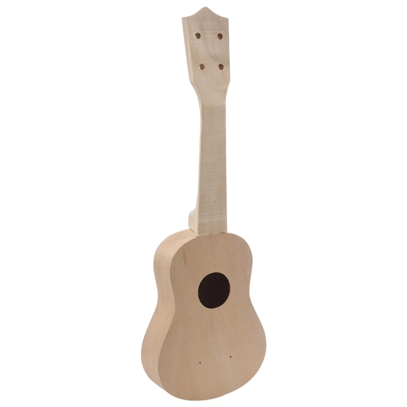 21 дюймов белая деревянная Гавайская гитара Ukulele soprano Гавайская гитара Uke комплект музыкальный инструмент DIY
