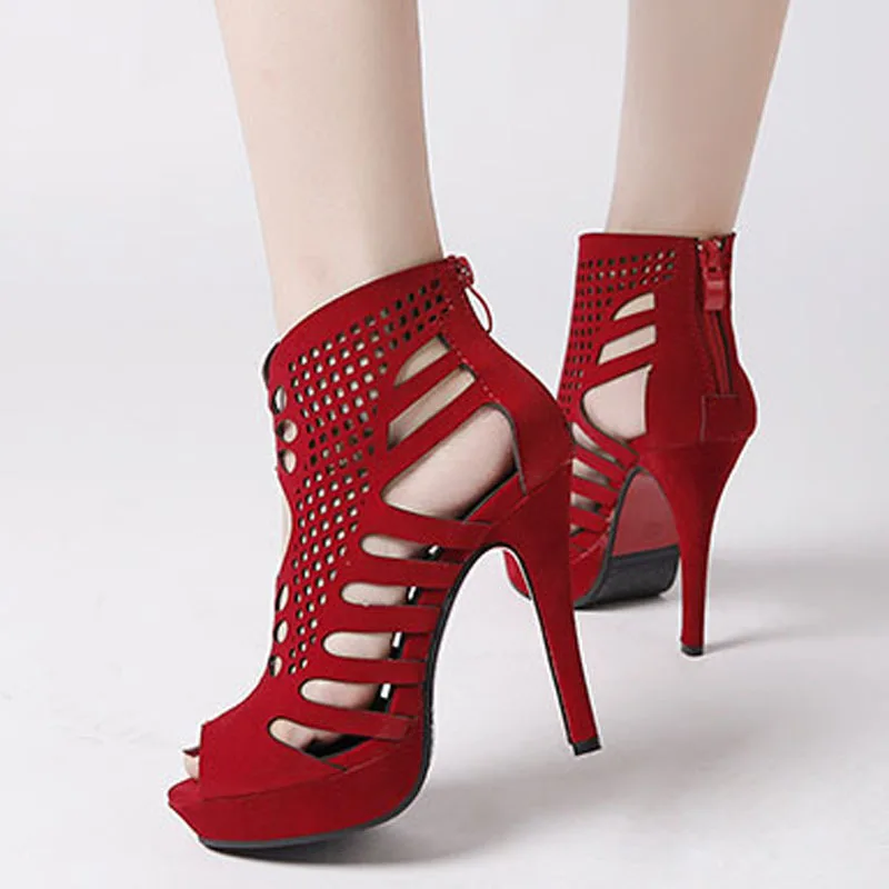 

2018 Summer New Style Stiletto Women Shoes Open Toed Porous Roman Sandals