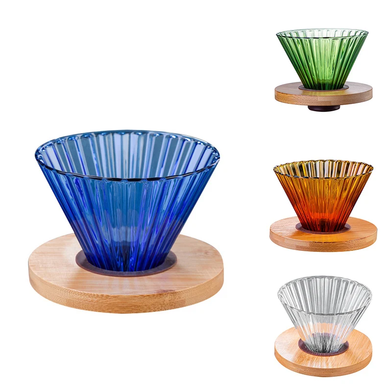 V60 Glass Coffee Dripper Coffee Server Set Coffee Funnel Dripper Heat Resistant Coffee Pot Pour