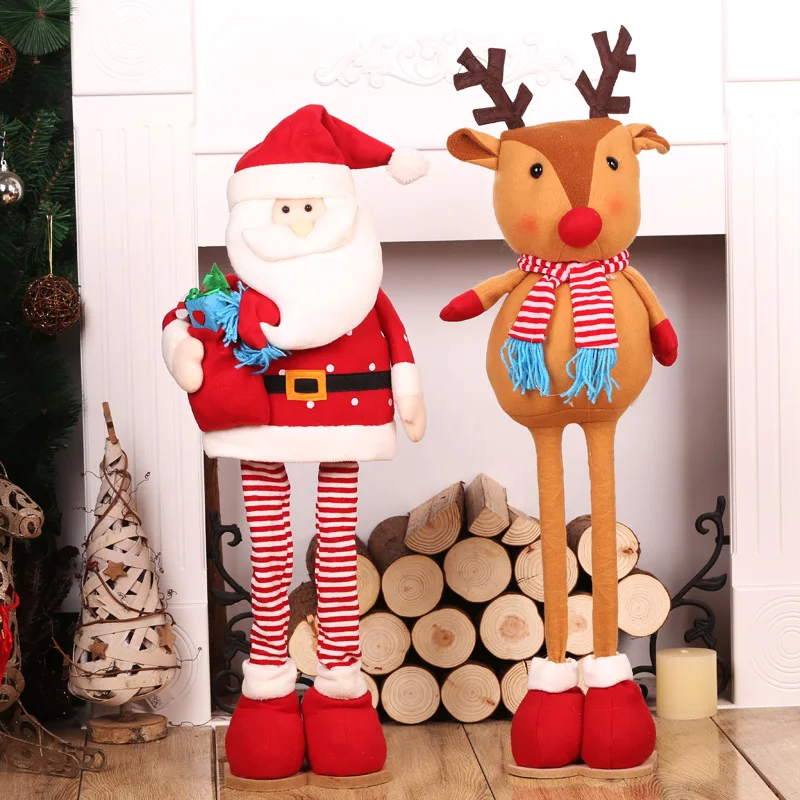 

Christmas Decoration for Home Cute Father Christmas Elk Dolls Reindeer Toys New Year Birthday Gift Xmas Ornament Adornos Navidad