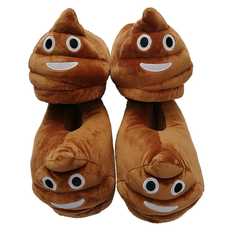 Whoholl Cute Funny Winter Shoes Women Slippers Unisex Brown Fashion Plush Female Indoors Slippers Home Warm Ladies