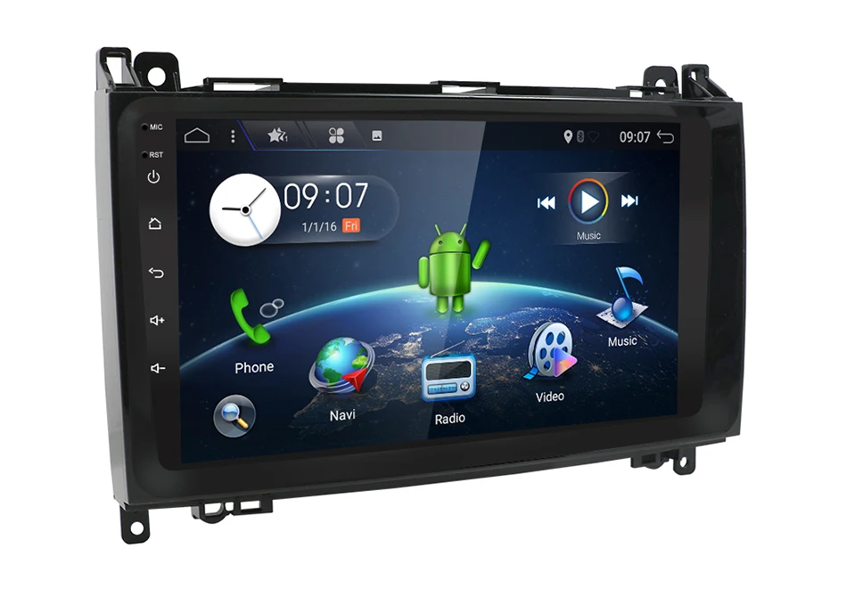 Perfect 9 inch Android 9.0 2 din Car Radio For Mercedes Benz Vito/Viano/Sprinter/W906/W169/W245/W639 Wifi SWC GPS BT OBD DAB USB Camera 1