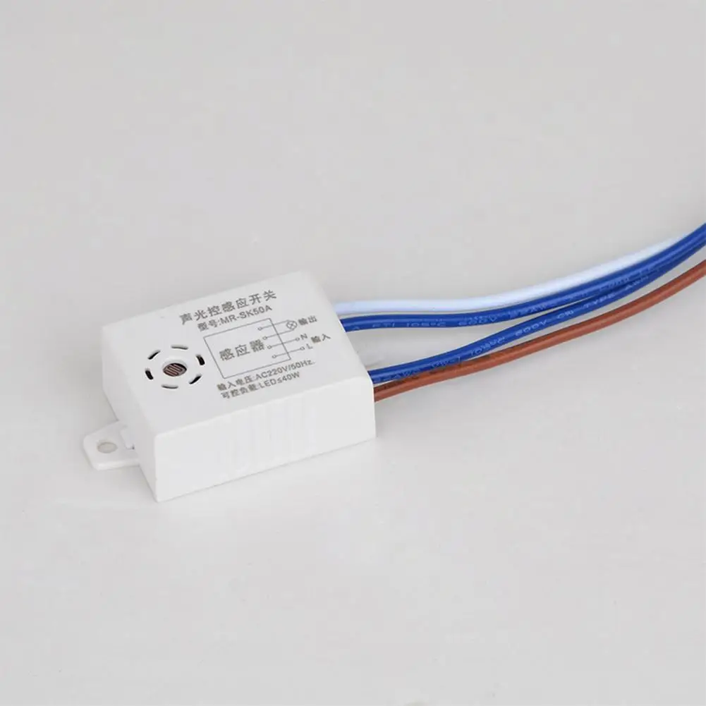 Автоматический голосовой датчик звука 220 В переключатель уличного света для