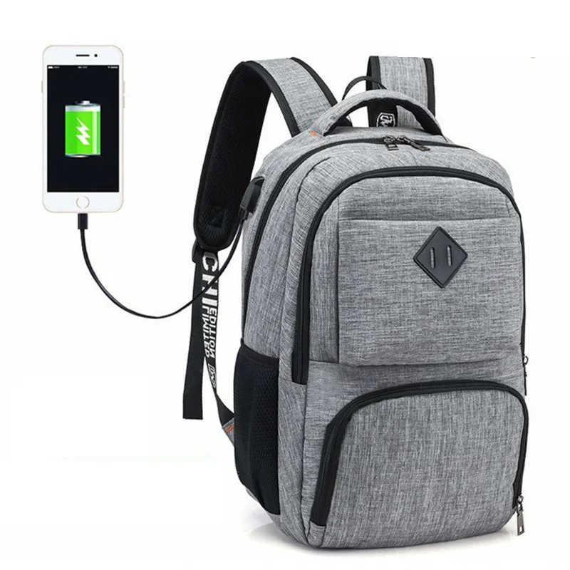 Рюкзак для ноутбука 15 дюймов с Usb портом зарядки и защитой от кражи|Рюкзаки| |