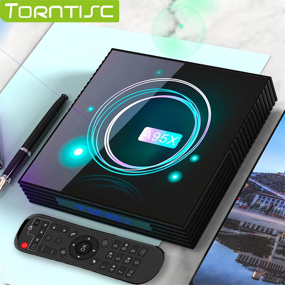 ТВ приставка Torntisc A95XF3 Slim Android 9 0 Smart TV BOX Amlogic S905X3 4 ГБ 32 64 Гб 8K HD 2 4/5 0G WiFi Plex медиа