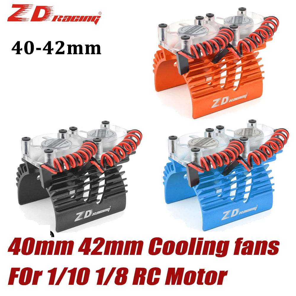 ZD Racing RC Motor Cooling Fan 40mm 42mm Metal Heatsink Double Fans 28000rpm for 1/10 1/8 Rc Car Motors 4068 4076 4092 4268 4274 | Игрушки и