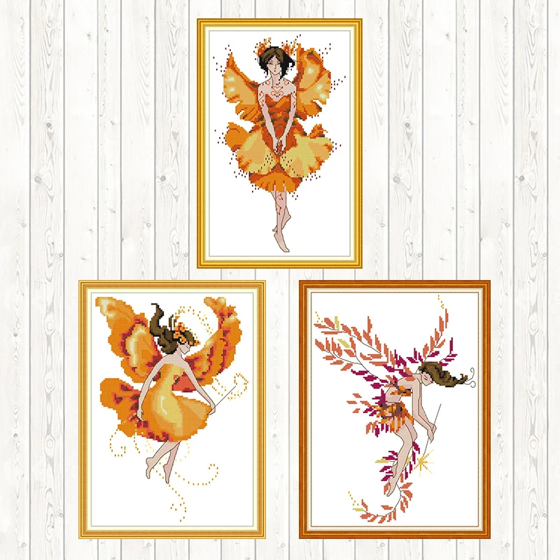 Вышивка шаблоны для вышивки крестом 14 карат Бабочка Фея Сделай Сам настенное