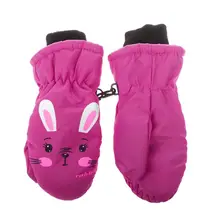 Детские зимние теплые ветрозащитные перчатки для мальчиков и девочек, лыжные перчатки для велоспорта, альпинизма, водонепроницаемые