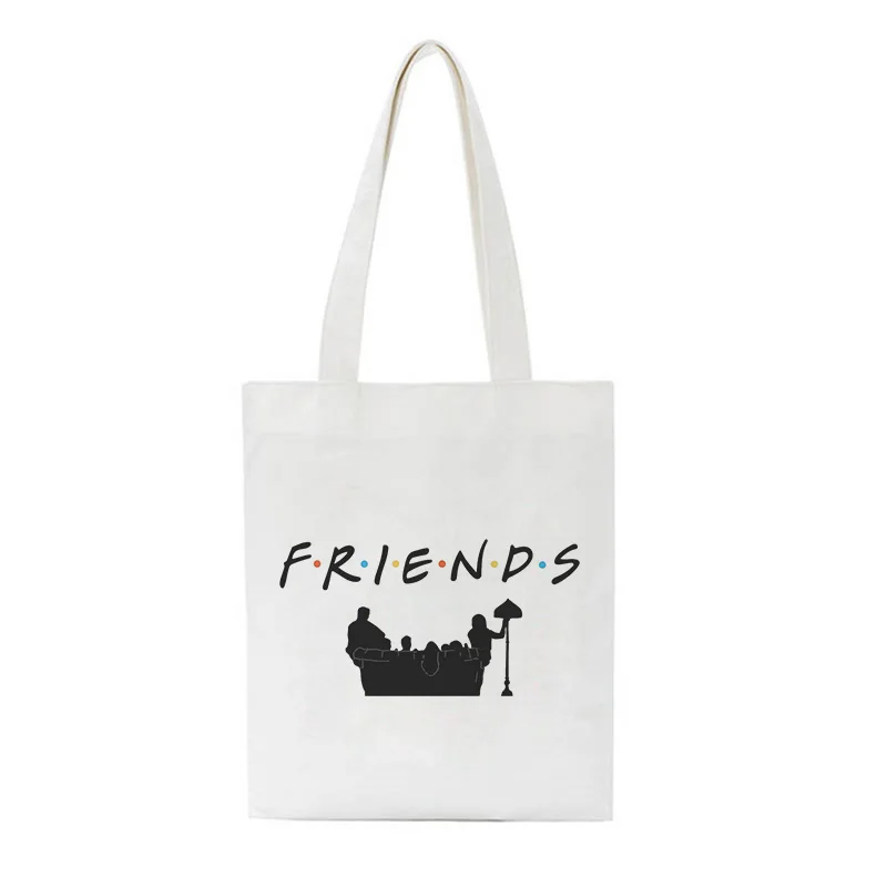 Женская сумка в стиле Харадзюку с надписью «FRIENDS» и надписью «Tv Show», новые модные женские сумки через плечо для отдыха, Большая вместительная сумочка, сумочка, сумки на плечо - Цвет: 4125
