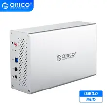 

ORICO WS Series 3.5'' 2 Bay USB3.0 HDD Docking Station With Raid Support 20TB Aluminum 5Gbps HDD Enclosure 12V Power HDD Case