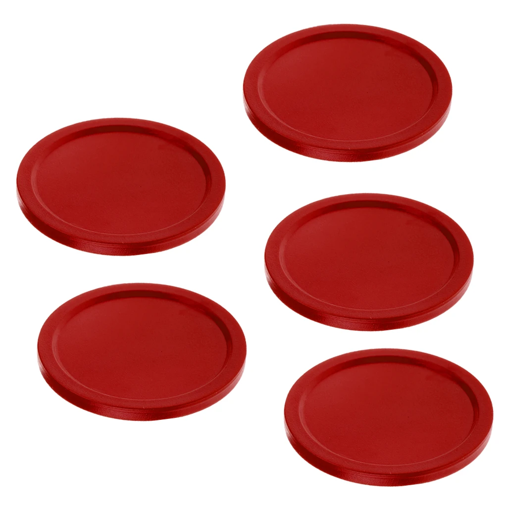 5 Pieces Air Hockey Table Replacement Pucks For Full Size Air Hockey Tables