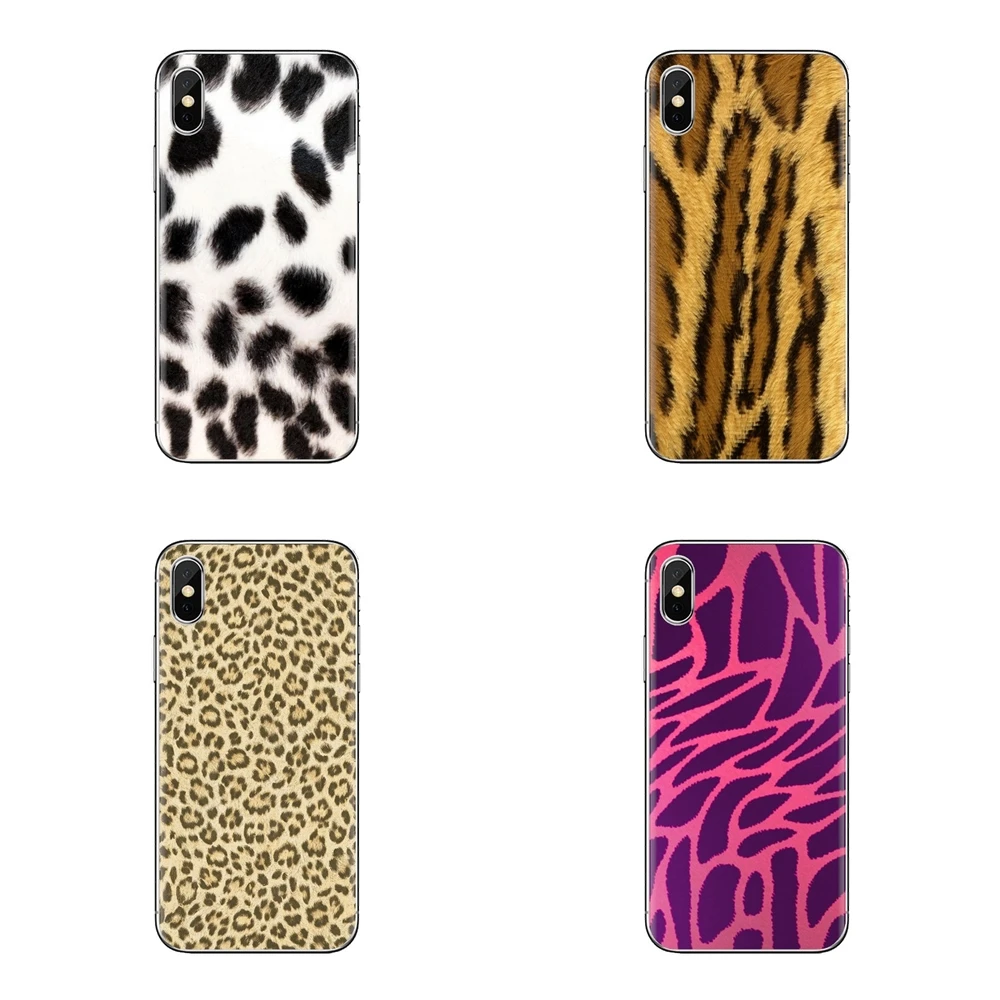 Soft Transparent Cases Covers For Samsung Galaxy S2 S3 S4 S5 MINI S6 S7 edge S8 S9 Plus Note 2 3 4 5 8 Coque Fundas Cheetah Fur |