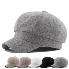 Модная осенняя/зимняя мужская и женская хлопковая и льняная шапка, сохраняющая тепло, винтажная шапка, модная шапка, берет