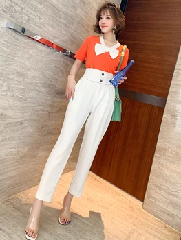 

Elegant Commuter Elegant Solid Color High Waist Slim Harem Pants Casual Pants Women's 2020 Early Autumn New Style