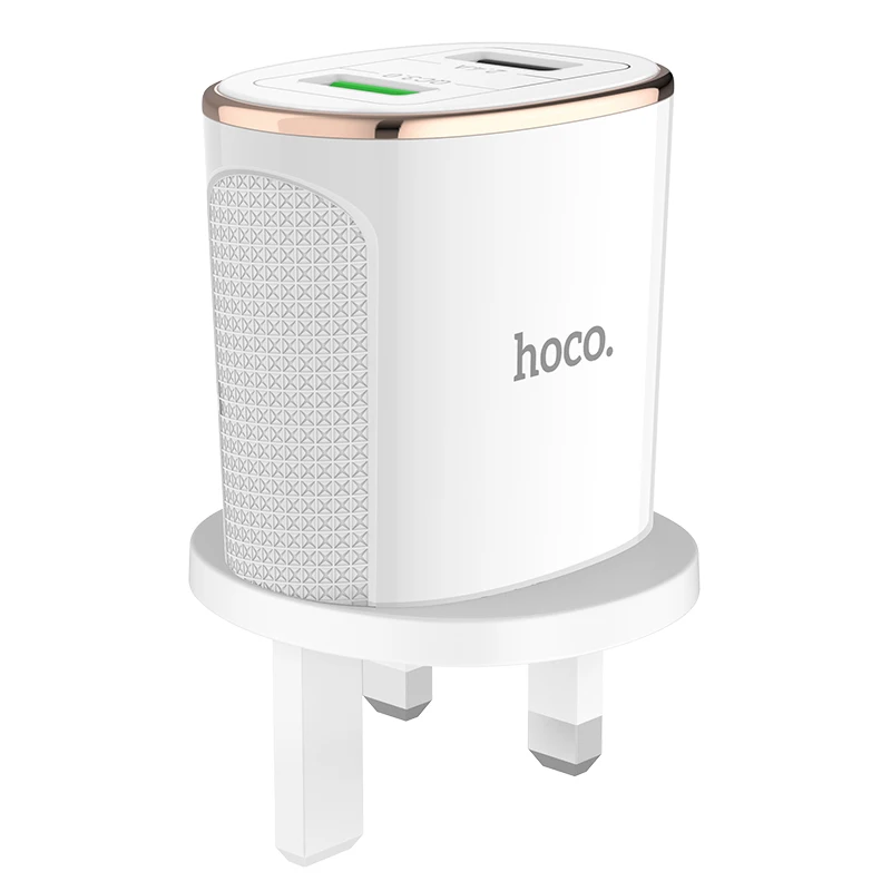 HOCO C60 быстрое 18 Вт QC 3,0 USB зарядное устройство для iPhone 11 Xs Xr Великобритания США ЕС вилка настенное зарядное устройство адаптер для samsung Xiaomi huawei
