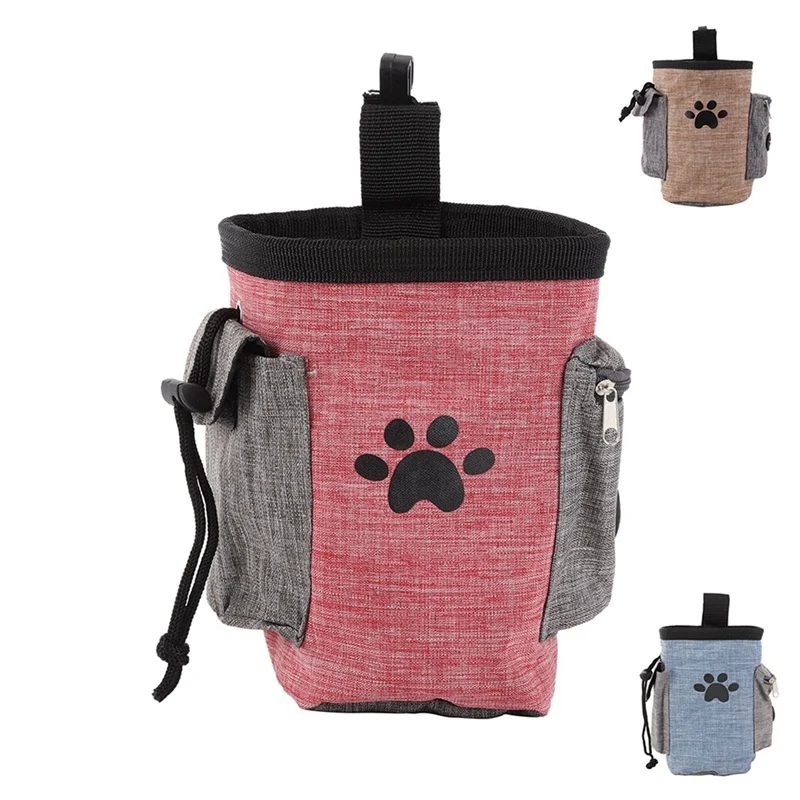 Bolsa de regalo para entrenamiento de perros, bolso de bolsillo de alimentación para mascotas, Snack para cachorros, bolsa de cintura de recompensa para caminar, Snack desmontable para entrenamiento de perros