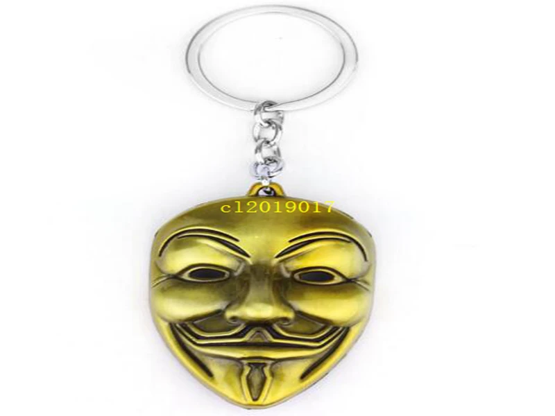 1 V для Vendetta брелок для ключей для женщин и мужчин подвеска с маской брелок кольцо для ключей держатель кольца для фильмов подарки ювелирные изделия 4 стиля - Цвет: 1