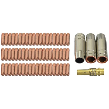 

64Pcs MB15 Contact Tip Gas Nozzle Tip Holder for 15AK Co2 MIG Welding Torch 0.8mm Welding Torch Consumables