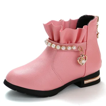 

2019 New Princess Warm Snow Ankle Boots Kids Children Girl Fashion Autumn Winter Waterproof Shoes 4 5 6 7 8 9 10 11 12 Year Old