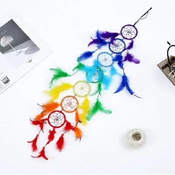

Chakra Rainbow Dream Catcher Chandelier Ball Prisms Suncatcher Handmade Rainbow Fengshui Pendant Decoration Garden Home