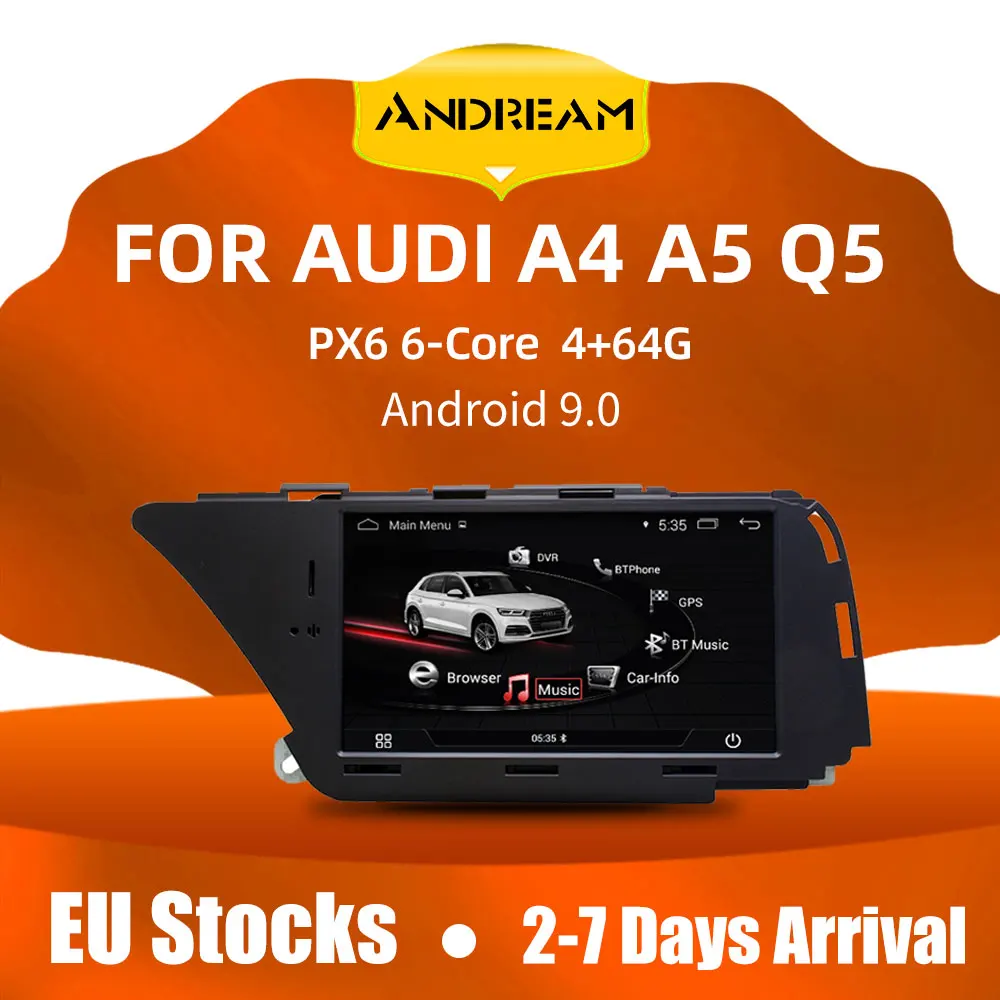 Автомобильный мультимедийный плеер 7 дюймов Android 9 0 для AUDI A4 Q5(2010 2016) головное