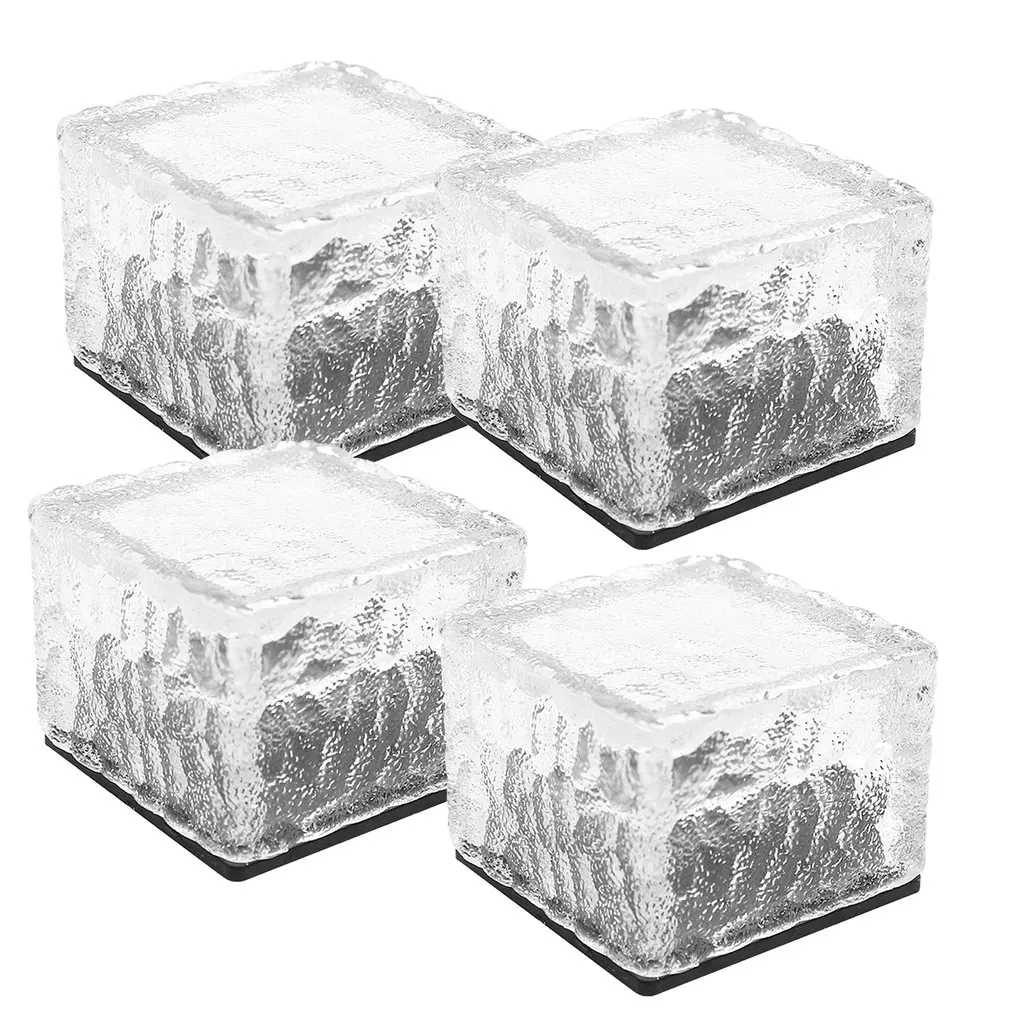 

Светодиодный светильник из ледяного кирпича на солнечной батарее, внешнее освещение для двора, пола, плитки, сада, ландшафта, украшение, подземсветильник щение