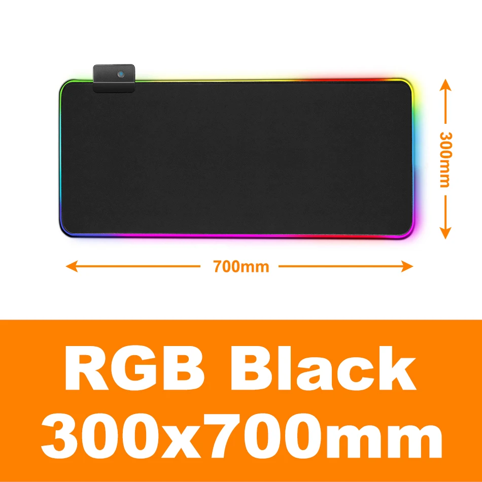 IMice RGB коврик для мыши большой коврик для мыши XL компьютерная коврик для мыши игровой коврик для мыши Коврик для мыши Настольный коврик USB игровая клавиатура Коврик - Цвет: RGB Black 300x700