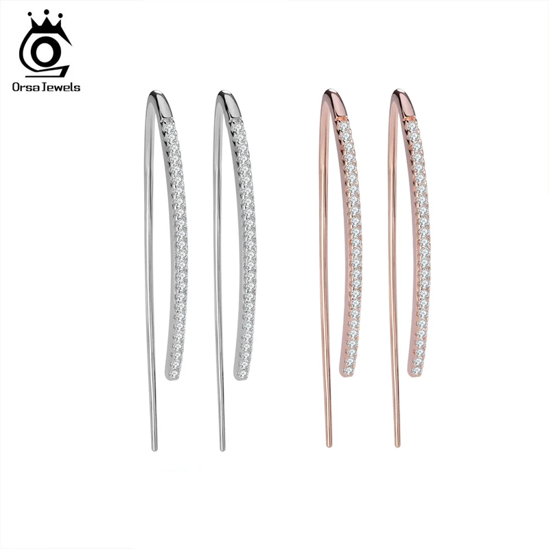 ORSA JEWELS 2019 новые экологичные красивые серьги цвета розового золота для женщин