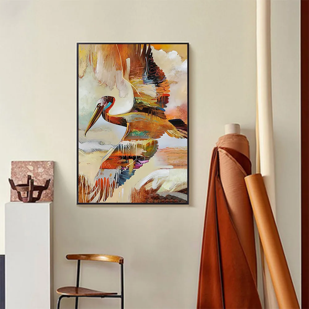 Heron Алмазная с изображением птицы живопись маслом животное круглая полная дрель