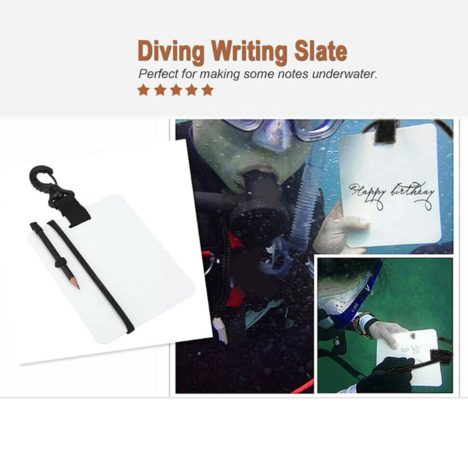 Waterproof Underwater Writing Slates Tablet Notebook for Diving Swimming​ | Спорт и развлечения