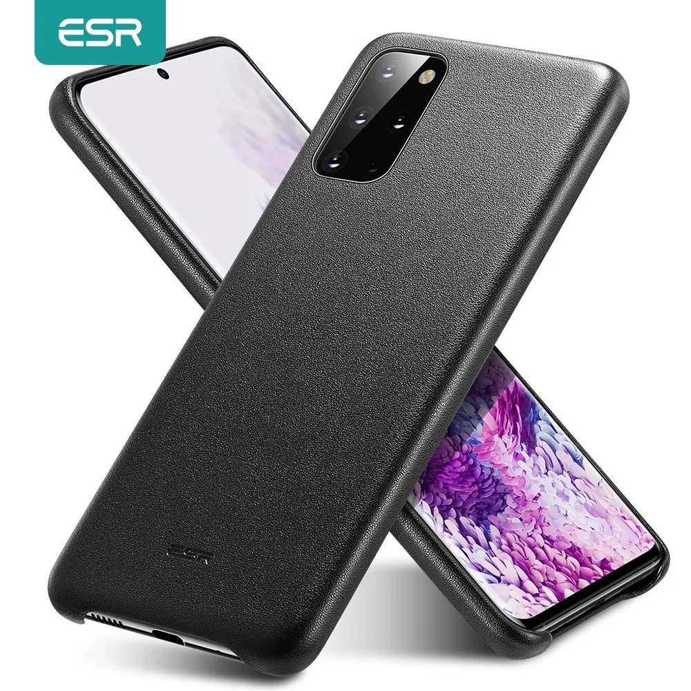 ESR Phone Case for Samsung Galaxy S20 Plus S20 Ultra Genuine Leather Case Shockproof Protective Cover S20+ Case Back Cover Funda